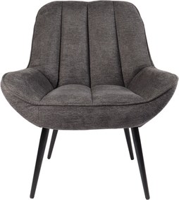 Nowoczesny fotel wypoczynkowy Farel, szara tkanina