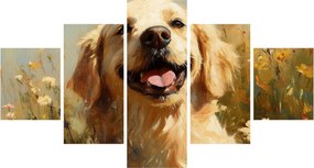 Obraz - Szczęśliwy piesek (125x70 cm)
