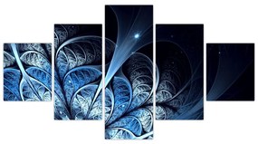 Obraz ciemnoniebieskiego kwiatu (125x70 cm)
