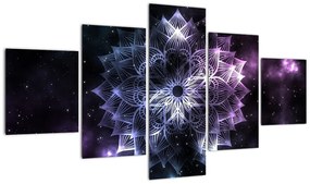 Obraz - Mandala lotosu w kosmosie (125x70 cm)