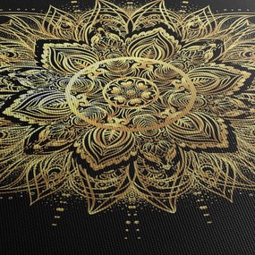 Obraz - Mandala bogactwa (z zegarem) (90x30 cm)