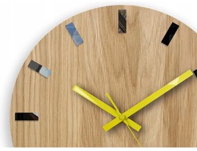 Zegar na ścianę nowoczesny drewniany z cichym mechanizmem okrągły solidny