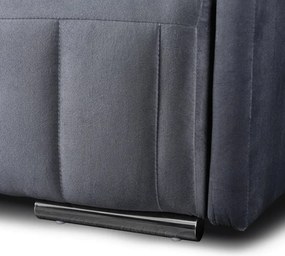 Sofa Rozkładana z Funkcją Spania LUMO Dwuosobowa Szara Nowoczesna do Salonu