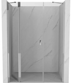 Mexen Mist drzwi prysznicowe uchylne 130 cm, transparent, chrom - 8A4-130-001-01-00