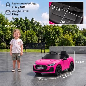 AIYAPLAY Elektryczny samochód dla dzieci Audi A5L 12V z pilotem 2,4 G 2 silniki akumulator litowy miękki start zawieszenie 4-kołowe | Aosom PL