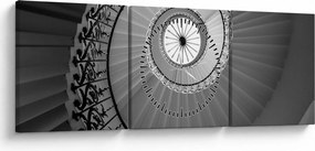 Obraz - Schody 2 (z zegarem) (90x30 cm)