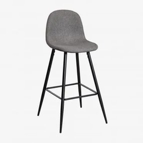 Zestaw 4 Wysokich Stołków Glamm Atranzyt Szary & ↑75 Cm & Negro - Sklum