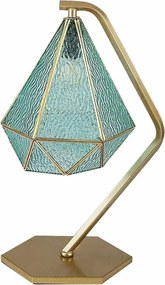 Rabalux 74200 vintage lampa stołowa Norah, złoty/niebieski