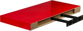Półka ścienna Stylist Volato, 80 cm, czerwony połysk
