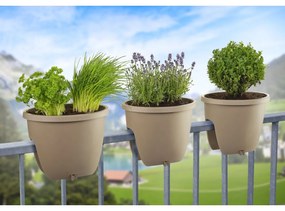 Gardenico Doniczka balkonowa na barierkę Balconia OVI antracyt, śr. 30 cm