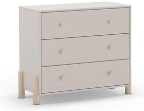 Kremowa niska komoda dziecięca z litego drewna sosnowego 90x80 cm Enola – Marckeric