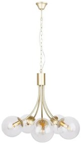 Pięcioramienna lampa wisząca ze szklanymi kloszami - 3X V121 L2-M65