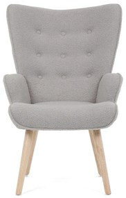 Fotel uszany Bouclé GREY2, szary