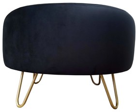 Pufa DIAMENT LOFT ławka podnóżek nogi złote