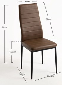 Pakiet 4 krzese Lauter ze sztucznej skóry