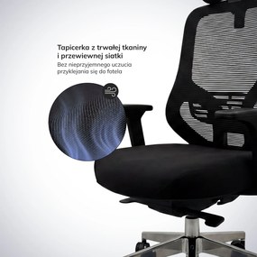 Ergonomiczny fotel biurowy z siatką czarny AXIS