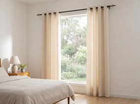 Zasłona zaciemniająca DUNES VELVET 140x250 cm, kremowa Zawieszanie: Metalowe pierścienie