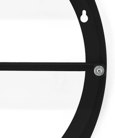 Czarna metalowa wisząca szafka łazienkowa z lustrem 55x55 cm Sonnet – Spinder Design