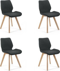 4x krzesło tapicerowane SJ.0159 Czarne