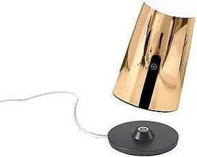 Lampa stołowa Olimpia Pro w błyszczącym złocie, akumulatorowa i ściemnialna