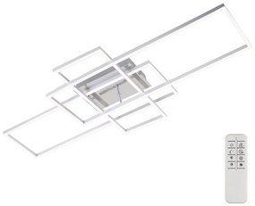 Brilo - LED Ściemnialny żyrandol natynkowy FRAME LED/51W/230V chrom + pilot