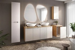 Beżowa szafka łazienkowa z szufladami 80 cm - Montans 9X