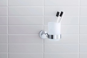 Duravit D-Code kubek na szczoteczki do zębówChrom - prawostronny