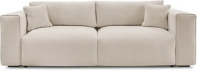 Beżowa rozkładana/ze schowkiem sofa 265 cm Ezechiel – Bobochic Paris