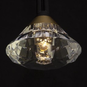 Wisząca lampa ring z akrylowym kryształkiem Tiffany No.1
