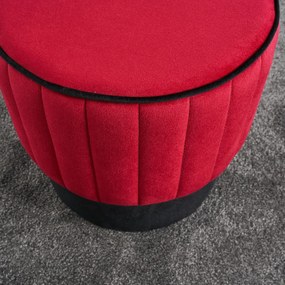 Stołek Rose Pouf Czerwony