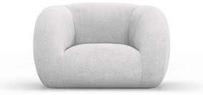 Jasnoszary fotel z materiału bouclé Essen – Cosmopolitan Design