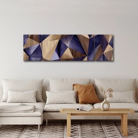 Obraz - 3D drewniane trójkąty (170x50 cm)