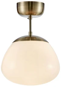 Lampa sufitowa ze szklanym kloszem w kolorze brązu i bieli ø 25 cm Rise – Markslöjd