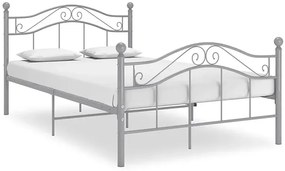 Szare metalowe łóżko w stylu loftowem 120x200 cm - Iroz