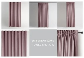Jasnobrązowa aksamitna zasłona częściowo zaciemniająca (dimout) 140x270 cm Pleat – Restilo