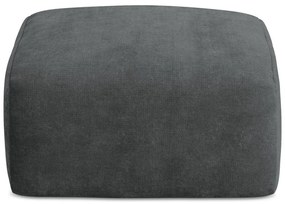Ciemnoszary podnóżek z tkaniny szenilowej Leila – Makamii
