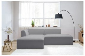 Jasnoszary narożnik modułowy z materiału bouclé (lewostronny/w kształcie litery L) Megeve – Bobochic Paris