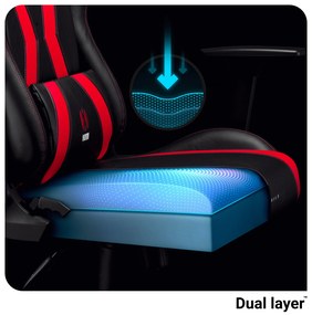 Fotel gamingowy Diablo X-Horn 2.0 King Size, czarno-czerwony