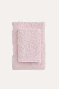 Luksusowy ręcznik kąpielowy DAMASK 75x150cm Różowy