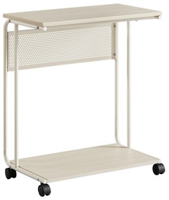 Stolik pomocniczy na kółkach MIREZO 55x33cm, beżowy