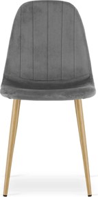 Ciemnoszare krzesło tapicerowane do salonu B3-R26