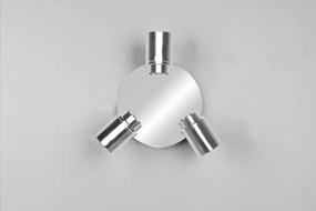 Metalowa lampa punktowa w kolorze błyszczącego srebra Angelo – Trio