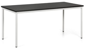 Stół do jadalni TRIVIA, szara konstrukcja, 1600 x 800 mm, wenge