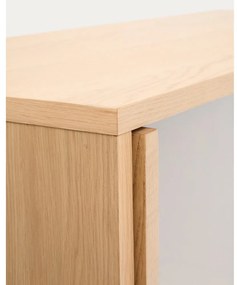 Witryna w dekorze dębu z drzwiami przesuwnymi w naturalnym kolorze 100x174x40 cm Helvine – Kave Home