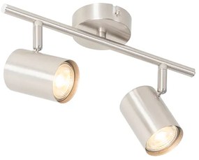 Nowoczesna lampa sufitowa stalowa 2-punktowa regulowana - Jeana