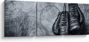 Obraz - Rękawice bokserskie (z zegarem) (90x30 cm)