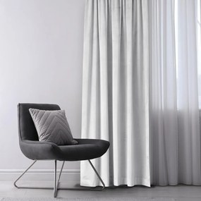Biała aksamitna zasłona częściowo zaciemniająca (dimout) 140x270 cm Eyelets – Restilo