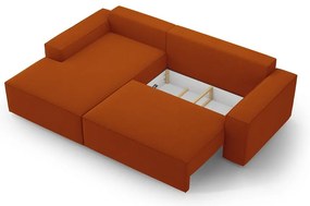 Ceglasty rozkładany narożnik (lewostronny) Jodie – Micadoni Home