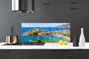 Szkło do Kuchni na Ścianę Rajska Zatoka U Podnóża Gór