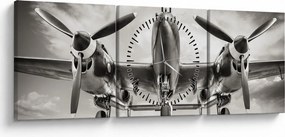 Obraz - Warbird (z zegarem) (90x30 cm)